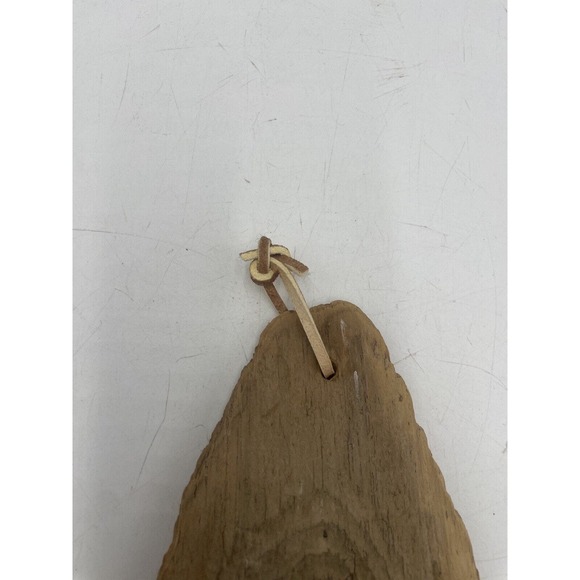 Hand painted driftwood signed mushroom floral kitschy decor MCM rustic - Picture 5 of 5